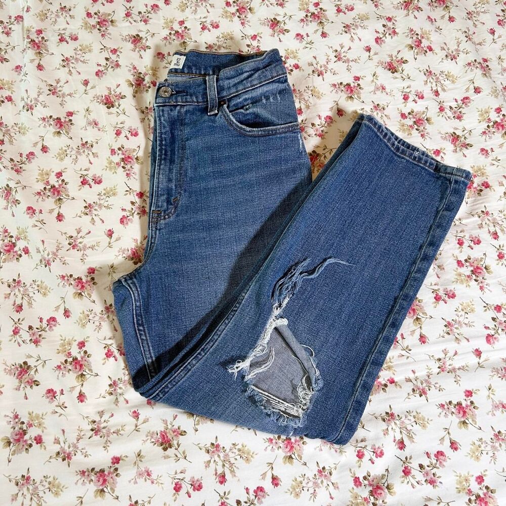 A&F curve love ultra high rise straight ankle jeans 27